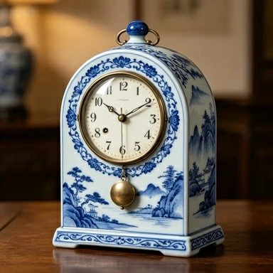 Horloge Vintage en Porcelaine